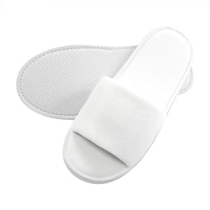 Disposable Spa Slippers - White (Open Toe) - Pair