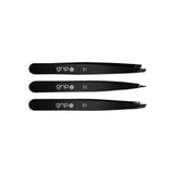 Caron Grip Matte Black Tweezers