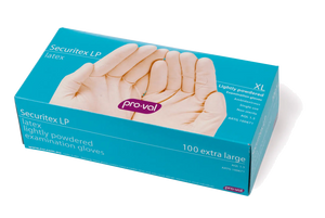 Latex Disposable Gloves Lightly Powdered 100box