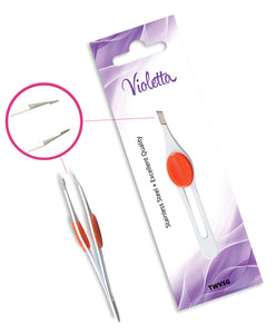 Violetta Slant White Tweezer