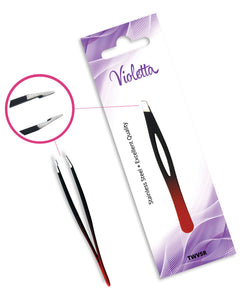 Violetta Slant Red Tweezer