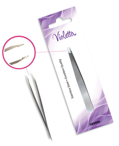 Violetta Slant Stainless Steel Tweezer