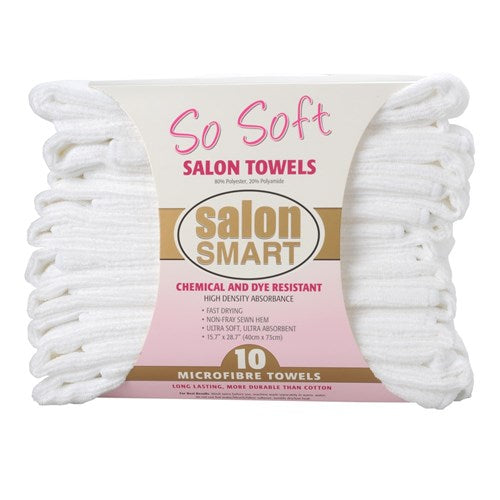 White Microfibre Towels 10pk