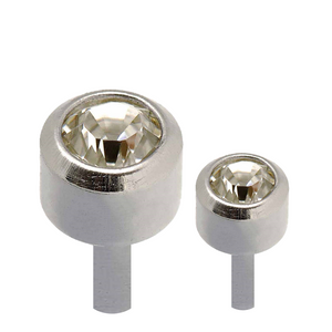 Caflon Bezel Stone Stud - Silver