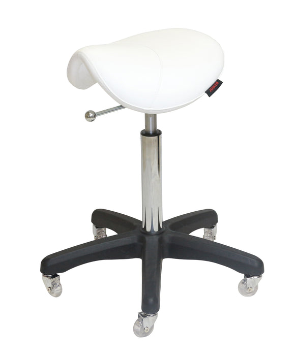 Saddle Stool - Black/White/Tan