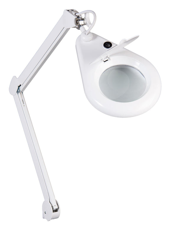 LED Magnifying Lamp with Clamp - Black or White (Maggi Lamp)